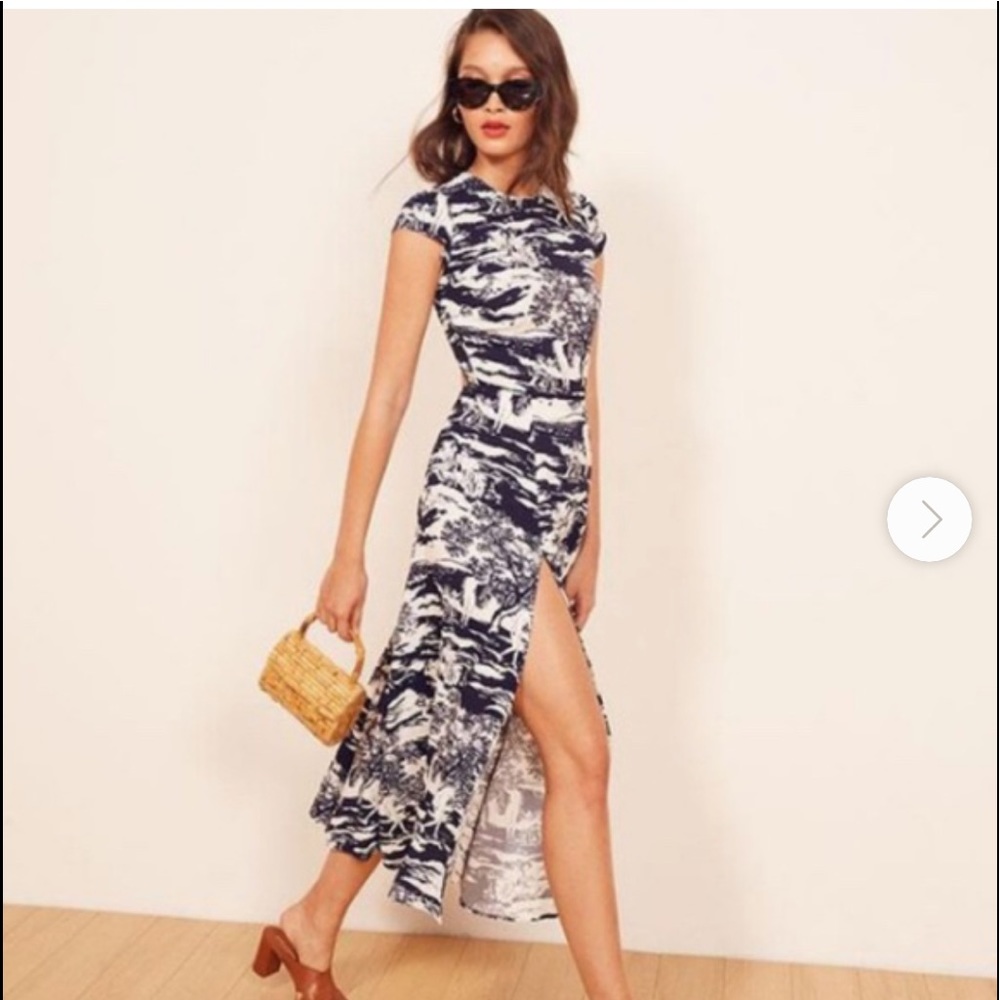 Reformation Gavin dress LA print